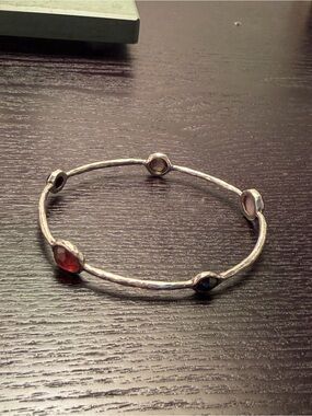 Ippolita multi colored 5 stone sterling silver bangle